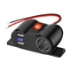 thumbnail image 1 of Adaptador de carga para coche,Divisor de enchufe para encendedor con dos salidas USB,Toma de corriente de 12 V y 24 V con interruptor y puerto USB. Cargador.,Enchufe de repuesto para adaptador, 1 of 9