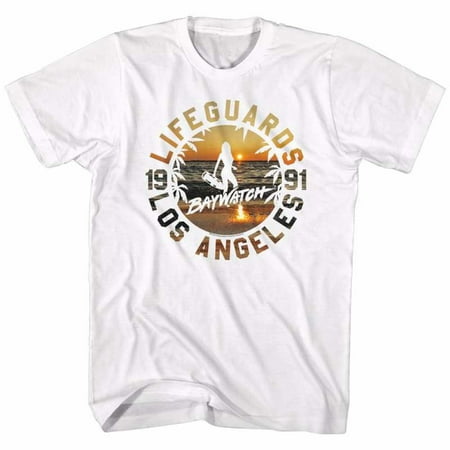 Baywatch 90s Beach Drama Series 1989 Beach Patrol Adult T-Shirt Tee Lifeguards White
