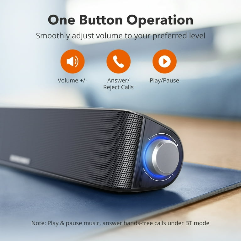 スピーカー・ウーファー TAOTRONICS PC Sound Bar SK-028 TaoTronics TT-SK028 レビュー】コンパクトでも大迫力！有線接続