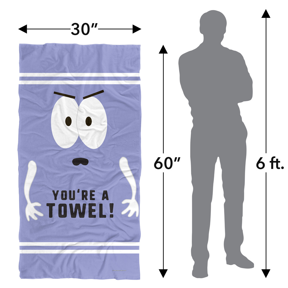 South Park Towelie You're A Towel Officially Licensed Beach Towel 30' X 60'
