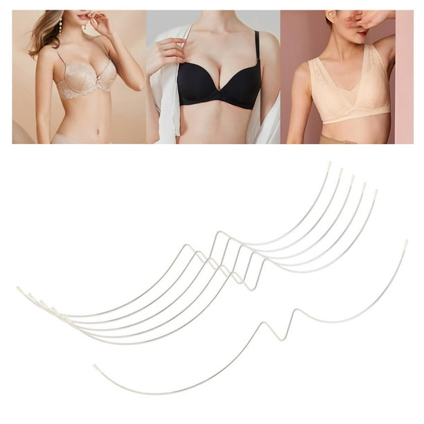 6 Pieces Shaping Bra Underwire Replacement Stainless Steel Bra Wire for DIY  M M