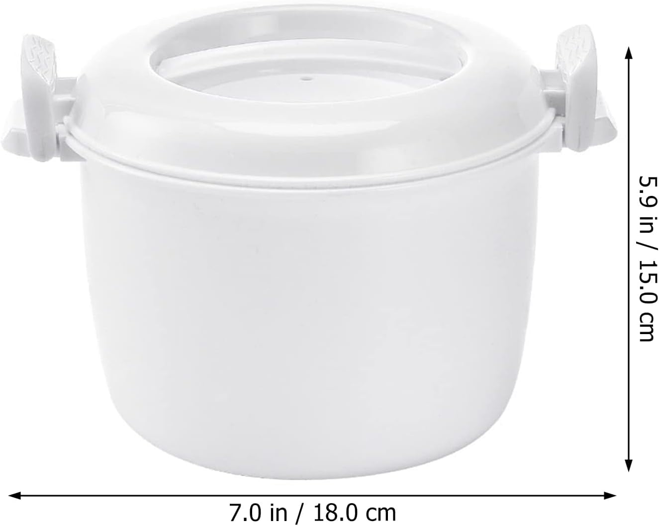 ABCISI Microwave Rice Cooker, Mini Microwave Steamer, Microwave Rice Maker Vegetable Steamer Pot, Microwave Cookware with Lid for Rice Vegetables, 18X18X15CM