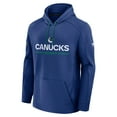 thumbnail image 2 of Men's Fanatics Blue Vancouver Canucks Authentic Pro Rink Hoodie, 2 of 6