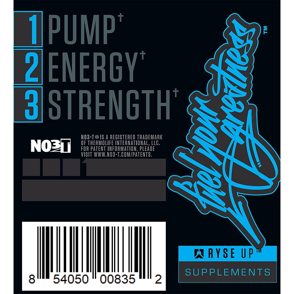 Elevate your workout experience with Ryse Up Pre-Workout™, a meticulously formulated dietary supplement that is designed to take your exercise performance to the next level. This high-stim formula features a transparent label, ensuring that you have the energy, strength, and pump necessary to break through your limits and reach new heights in your fitness journey.

Packed with powerful ingredients like VitaCholine®, NO3-T® Nitrate Technology, and other advanced components, Ryse Up Pre-Workout™ offers a wide range of benefits that cater to different aspects of your performance. From cognitive support to muscle endurance and skin-tearing pumps, each scoop is carefully crafted to optimize your body for an intense workout session like never before.

What truly sets Ryse Up Pre-Workout™ apart is its premium quality and commitment to using only the best ingredients that have been clinically proven to deliver results. With a focus on transparency and efficacy, Ryse ensures that you can trust the product you are consuming, giving you the confidence to unleash your full potential and achieve greatness in every workout. Don't settle for average - fuel your greatness with Ryse Up Pre-Workout™.