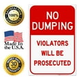 thumbnail image 7 of No Dumping Violators Prosecuted Sign, 24x36 Corrugated Plastic, 7 of 7