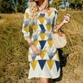thumbnail image 3 of Abstract Geometric Triangle Pattern Dress Summer Dresses Woman Street Style Big Size Casual Dress, 3 of 9