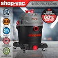 thumbnail image 2 of Shop-Vac® 12 Gallon Wet/Dry Vacuum, 5.5 Peak HP, Whisper Series, 2 of 17