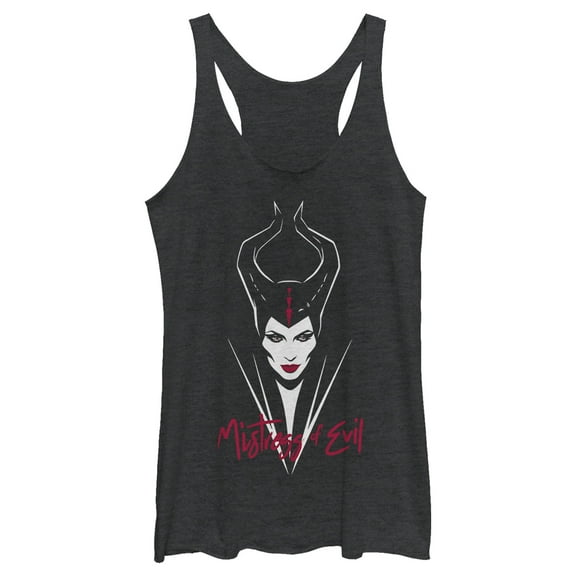 Women's Maleficent: Mistress of All Evil Portrait Racerback Tank Top Black Heather X Large