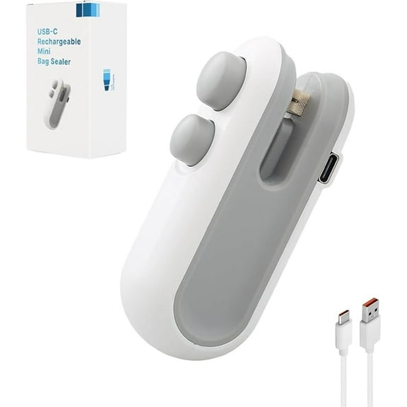 Mini Bag Sealer, 2 in 1 Heat Sealer with Cutter, Portable Resealer Machine,Plastic Heat Seal Sealer Kitchen Gadget for Mylar/Food Storage Bags,Mini Bag Resealer Machine for Plastic Snack Bags (1pack)