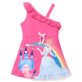 thumbnail image 1 of Disney Robe Décontractée Ligne A Cendrillon à une Épaule avec Bretelles (Tout-Petit), Rose, Taille 2T, 1 of 6