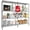 Silver, variant on Sailvan 4-Tier Heavy Duty Metal Storage Rack,72"W x 18"D x 60"H Adjustable Wire Shelving Unit,1600 lbs Capacity Garage Pantry Shelves,Black