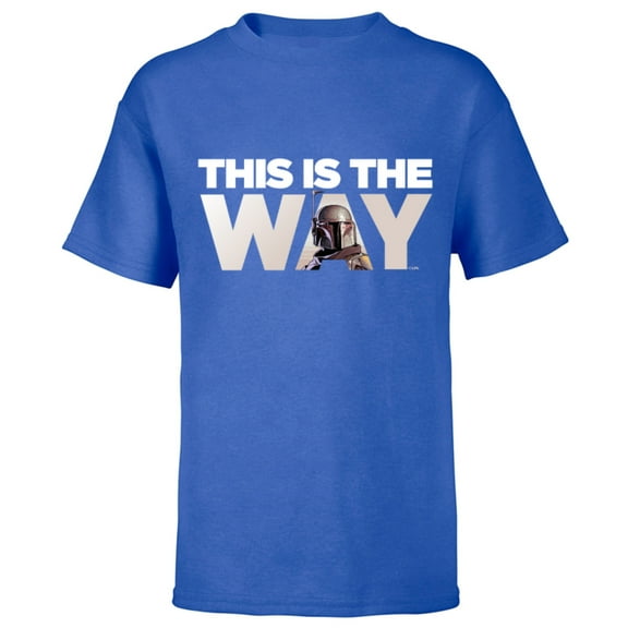Star Wars Mandalorian Mando This Is The Way - Short Sleeve T-Shirt for Kids – Customized-Royal