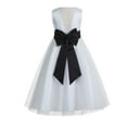 thumbnail image 4 of Ekidsbridal V-Back Lace Edge Ivory Flower Girl Dresses Baptism Birthday Ballroom Gown Communion 183T 4, 4 of 4