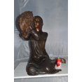 thumbnail image 3 of Nifao Girl Playing With Her Little Dog Bronze Statue – Home Decor Sculpture, 22"L x 22"W x 30"H, 3 of 9