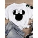 thumbnail image 1 of Disney Fashion Bow Love Valentine Women Cartoon Print Clothing Mickey Mouse Tee Shirt Casual Graphic Short Sleeve T-shirtsXL Gao Jinjia LED, 1 of 2