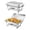 Silver, variant on 4 Pack Chafing Dishes for Buffet 8QT, Chafing Dish Buffet Set Rectangular, Full Size Chafing Pan, with Lid, Collapsible Frame, for Buffet Catering, Wedding Party, Home Use