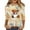 Beige, variant on Women’s Halloween Tie Dye T-Shirt Cute Ghost Pumpkin Print Casual Crewneck 3/4 Sleeve Fall Holiday Top Comfortable Tee