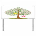 thumbnail image 3 of Animal Headboard, Heart Shape Spring Tree with Flowers Blossom and Singing Bird Love Season Art, Upholstered Decorative Metal Bed Headboard with Memory Foam, Full Size, Pink Green Brown, by Ambesonne, 3 of 4
