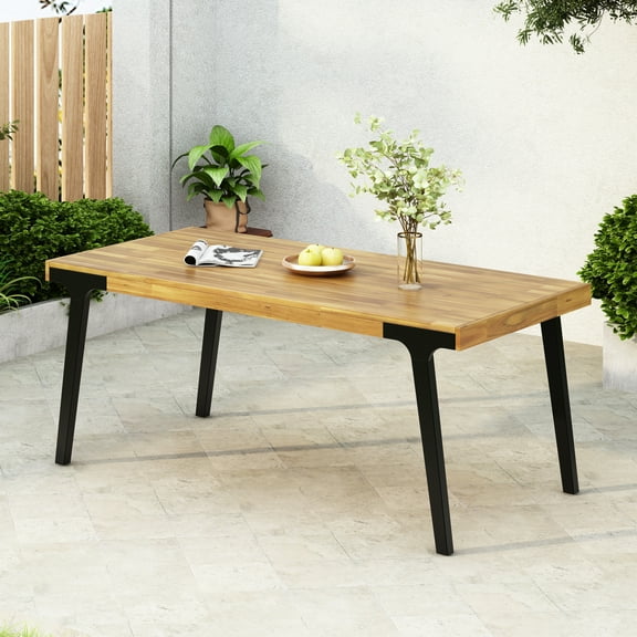 Modern Wood Dining Table - , Sophisticated Design, 69" Wide, Eating , 32" Deep
