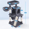 thumbnail image 3 of Yaheetech 40'' Cat Tree with Scratching Board/Posts, Dark Gray, 3 of 10
