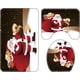 thumbnail image 3 of Juego de 4 piezas de decoraciones navideñas para baño, funda para asiento de inodoro, alfombra, cortina de ducha, juego de Papá Noel, alce, muñeco de nieve, decoración para baño, 3 of 8