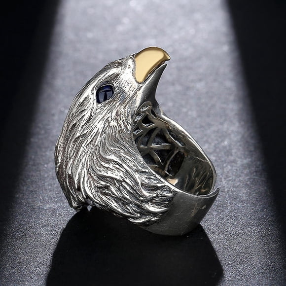 Anillo de cabeza de pájaro con apertura ajustable, joyería con forma de animal, decoración para dedos para accesorios de fotografía para niños.