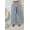 Heather Grey, variant on Saronite Solid High Elastic Waistband Stretch 2 Sides Pocket Full Length Pants, Red (Women's)