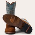 thumbnail image 6 of Men's Stetson Weston Leather Boots Handcrafted Roper Toe Brown, 6 of 7