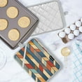 thumbnail image 5 of Yayeee Pot Holders Kitchen Heat Resistant with Pocket 7"x9.8" Cotton Oven Cooking Hot Pads, Beige Geometric, 5 of 7