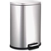 NINESTARS AMZ-SOT-50-3 Step-on Trashcan, 13.2 Gal, Stainless Steel