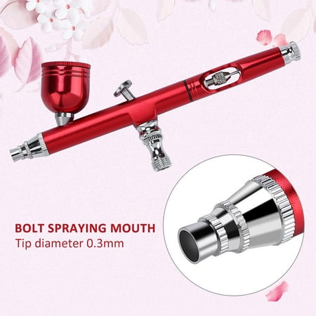 Qiilu 2 Colors 0 3mm Gravity Feed Airbrush Gun Spray Gun Art