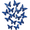 Royal Blue#212, variant on 3D Butterfly Wall Decals Navy Blue, Removable PVC Stickers for Kids Room Decor, Layered Design for Nursery, Bedroom, Classroom, Party, Easy Apply