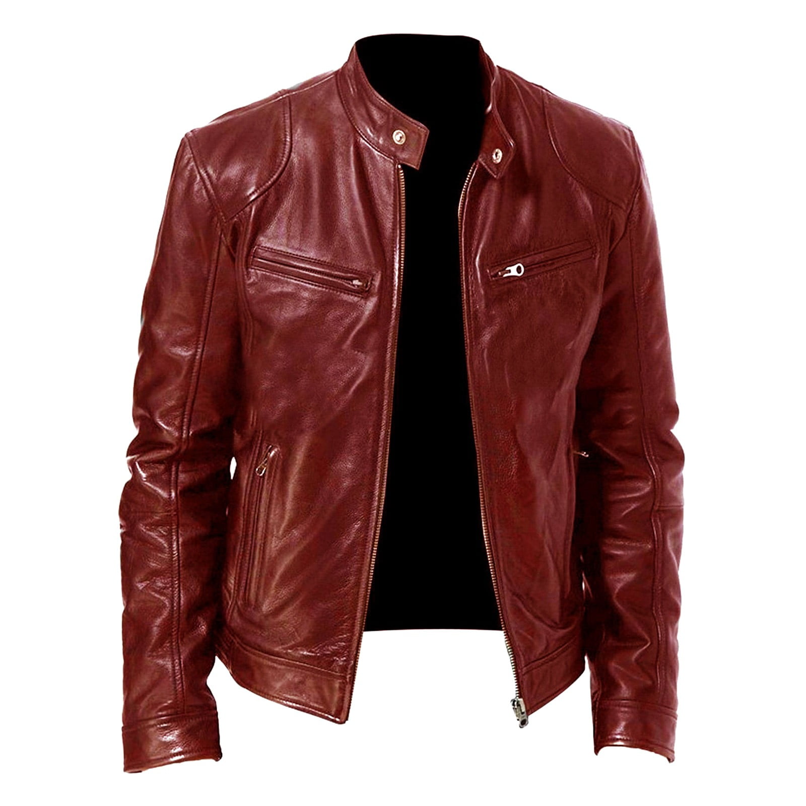 NOLDARES Leather Jacket Vintage Motorcycle Jackets Streetwear
