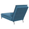 thumbnail image 6 of vidaXL Massage Chaise Lounge with Bolster Blue Velvet, 6 of 9