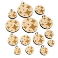 thumbnail image 1 of Twinkling Stars Glitter Shimmer Wood Mini Charms Shapes DIY Craft Jewelry - No Hole - 18mm (17pcs), 1 of 7