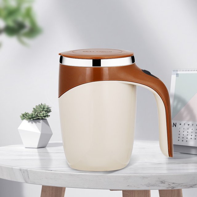Taza Mezcladora Taza magnética de agitación automática de 380 ml, tazas perezosas eléctricas de café de acero inoxidable