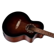 Ortega D7CE 4-String Acoustic Electric Cutaway Bass Guitar Bourbon Burst