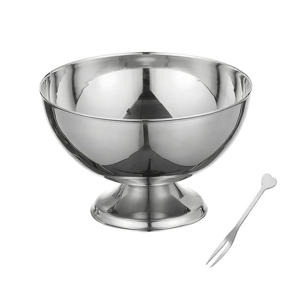 WMQPNNS 4 Ice Bowls 250ml Stainless Steel Dessert Bowl Reusable Sundae Cup (with Fork) Dessert Cup Yogurt Ice Birthday Party