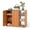 Natural, variant on Costway 3-Tier Wooden Shoe Storage Organizer with Doors & 3-Level Adjustable Open Shelves