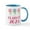 White/Blue Inside, variant on CafePress - 2025 Daisy Border - 11 oz Ceramic Mug - Novelty Coffee Tea Cup