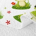 thumbnail image 5 of Homewish Wild Frog Twin Quilt Set,Red Cartoon Daisy Blossom Twin Coverlet Set For Girl Boys,2-Piece, 5 of 7