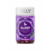 OLLY Sleep Gummy, Occasional Sleep Support, 3 mg Melatonin, L-Theanine, Chamomile, Lemon Balm, Sleep Aid, Blackberry, 70 Count