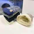 thumbnail image 3 of CSChome Men Winter Hat Winter Men Hat - Knitted Color Matching Elastic Non-Slip Windproof Cozy Thick Plush, 3 of 6