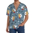 thumbnail image 3 of Wukai Surf Shark Men's Casual Short-Sleeve Button Down Shirt - Lightweight Summer Dress Shirt for Daily Wear-3X-Large, 3 of 7