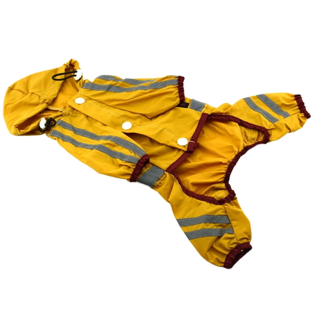 Chubasquero de PVC para perros, de una sola capa, impermeable, transpirable, para mascotas, gatos y perros pequeños (amarillo, XS)