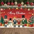 thumbnail image 6 of Festive Design Merry Christmas Decorative Banner Nutcracker Theme Holiday Backdrop for Winter Celebration Indoor Decoration Kids Party, 6 of 9