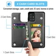 thumbnail image 2 of Galaxy A71 4G Case, Samsung Galaxy A71 4G Wallet Case, Takfox Shockproof PU Leather Case w/ Card Pockets 3 Cards Slots Cash ID Credit Card Magnetic Flip Phone Cases Hard Cover Kickstand, Black, 2 of 7