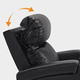 thumbnail image 6 of MCombo Power Recliner Chair with Adjustable Headrest, Home Theater Seating with USB Port, LED Light & Armrest Storage, Electric Reclining Chair for Living Room HTS400, 6 of 10