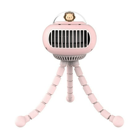 

Stroller Fan 3600MAh Portable Bladeless USB Mini Baby Handheld Small Fan Rechargeable Folding Outdoor Cooler Fan Pink