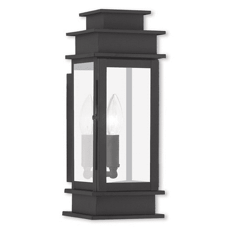 

Wall Sconces 1 Light With Hand Crafted Solid Brass Clear Black Tones size 14 in 60 Watts - World of Crystal
